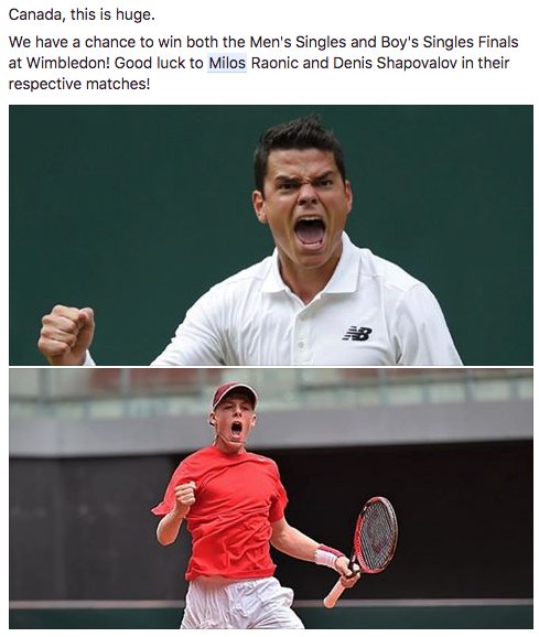kevankevan's tweet image. WIMBLEDON FINALS FOR OUR CANADIAN BOYS RAONIC &amp;amp; SHAPOVALOV.  Love it!  #MultiCulturalCanada #Tennis #Canada