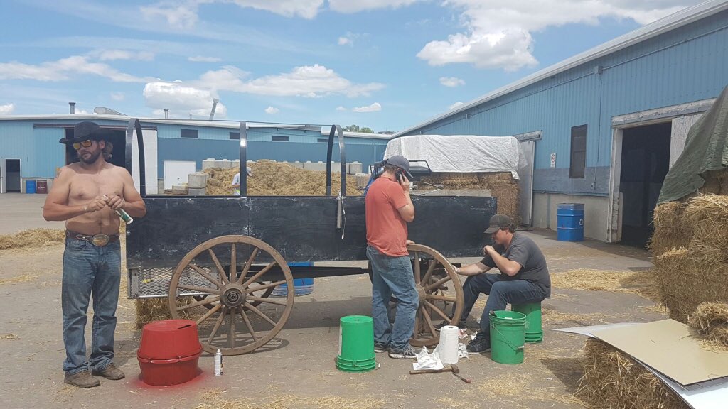 westernrv's tweet photo. #CalgaryStampede Backstage Pass. Getting the ol wagon greased up, wrapped and ready to go for tonight 🐎🏁 https://t.co/3wJey4tgt8