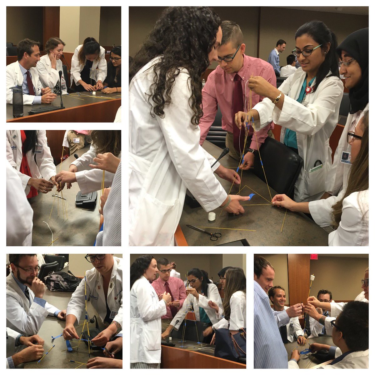 AimeeGthePHD's tweet image. The Marshmallow Challenge is in full swing with our MS3s. #teamwork #UTSWsim 

ted.com/talks/tom_wuje…