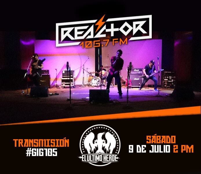 UltimoHeroeRock's tweet photo. Ey! Recuerden que mañana en punto de las 2pm se transmite #Gig105 con la sesión que grabamos para @Reactor105 Rawwk! https://t.co/GI7haYpTBd