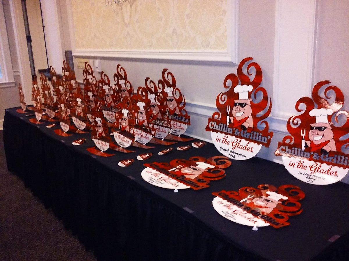 ChillGrillWise's tweet photo. Trophies are in place. Just waiting for winners to claim them by showing their skills tomorrow in Wise, VA! #KCBS https://t.co/ttWlmdGgDC