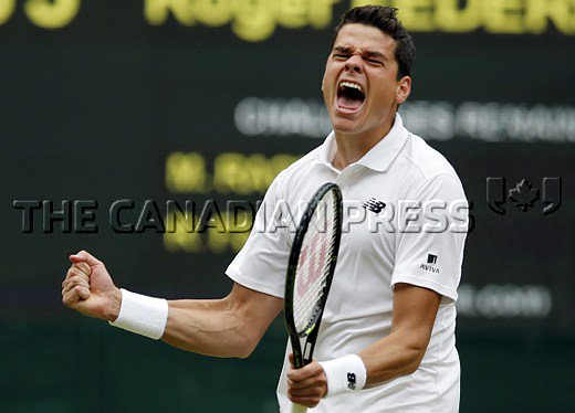 CdnPressNews's tweet photo. Milos Raonic to make Grand Slam final debut after historic Wimbledon win over Roger Federer https://t.co/xzrAxNZK8f https://t.co/KqW1BOtFtx