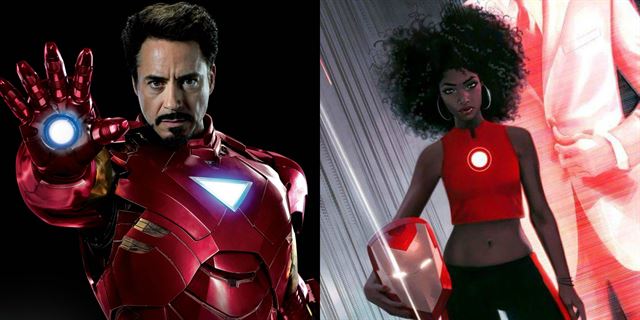 Robert Downey Jr e il nuovo Iron Man donna Riri Williams