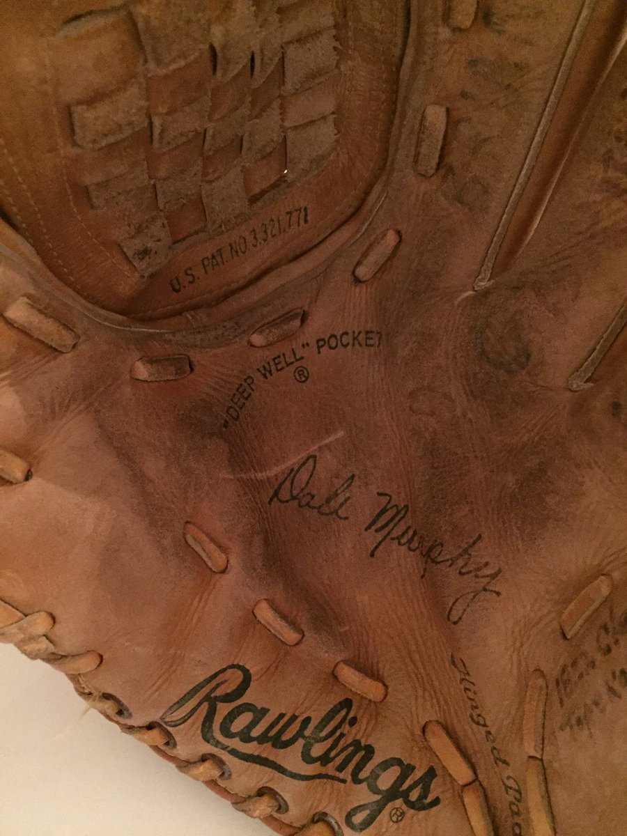 obriano's tweet photo. I've had this @DaleMurphy3 glove since I was 10 in '86. I think I finally need to get his jersey. https://t.co/Ko7xCxTBJO