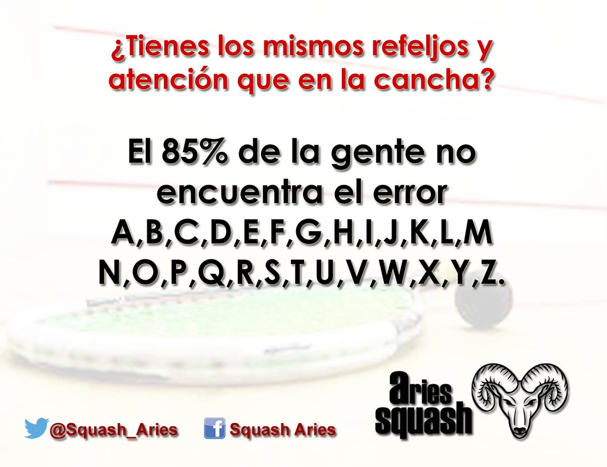 Squash_Aries's tweet photo. #FelizDomingo ¿Pones la misma atención al leer que al jugar? #JuegaSquash https://t.co/zyuxDMW4Iv
