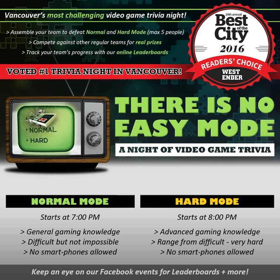 NoEasyMode's tweet photo. Our next #ThereIsNoEasyMode video game trivia night is Aug 3rd at @expbar! #HYPE #GitGud
https://t.co/oLAaQgbzfx https://t.co/HGeVtsHgLk