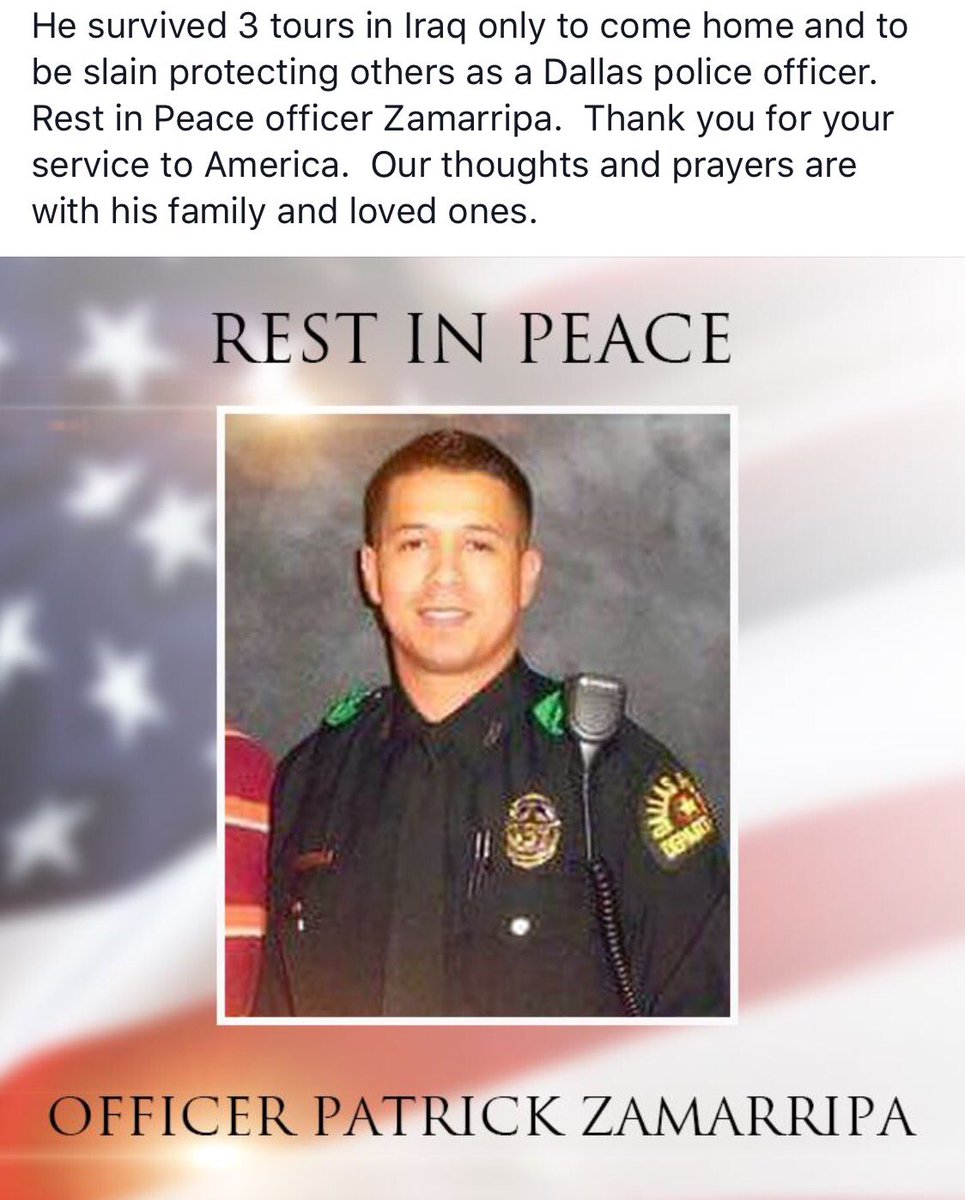 drunkamerica's tweet photo. This hurts my heart. Rest in peace Officer Zamarripa. 🇺🇸 https://t.co/4ovmAV124H