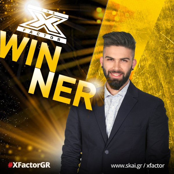 XFactorGreece's tweet photo. Ο Ανδρέας έδωσε το θανάσιμο χτύπημα του,όπως είπε ο μέντορας του &amp; στέφθηκε νικητής του #XFactorGR!!!Συγχαρητήρια🎉🎉🎉 https://t.co/39pNRK3HdA