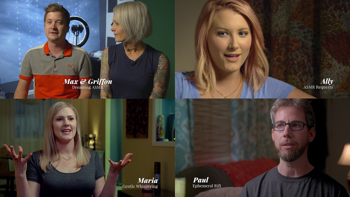RoosterTeeth's tweet photo. Special thanks to the #ASMR artists who helped make this documentary happen! #RTDocs
https://t.co/ngYBmms52A https://t.co/BHRzF60yJi