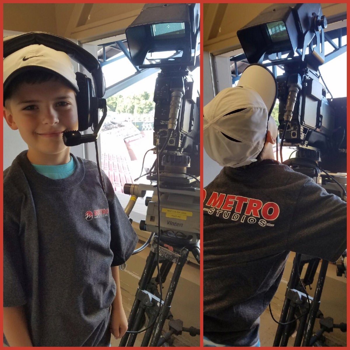 MetroStudios's tweet photo. Metros youngest crew member is helping his dad out tonight. #startemyoung https://t.co/HFywYqEY7l