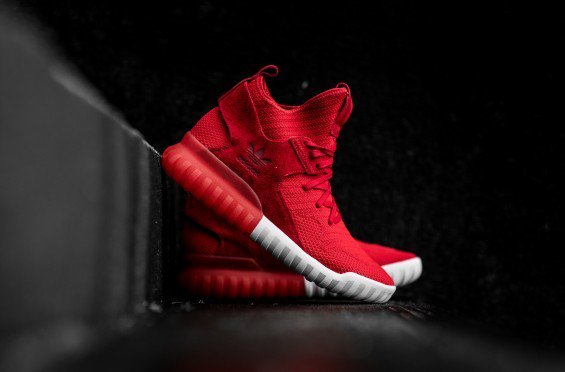 tubular x primeknit red