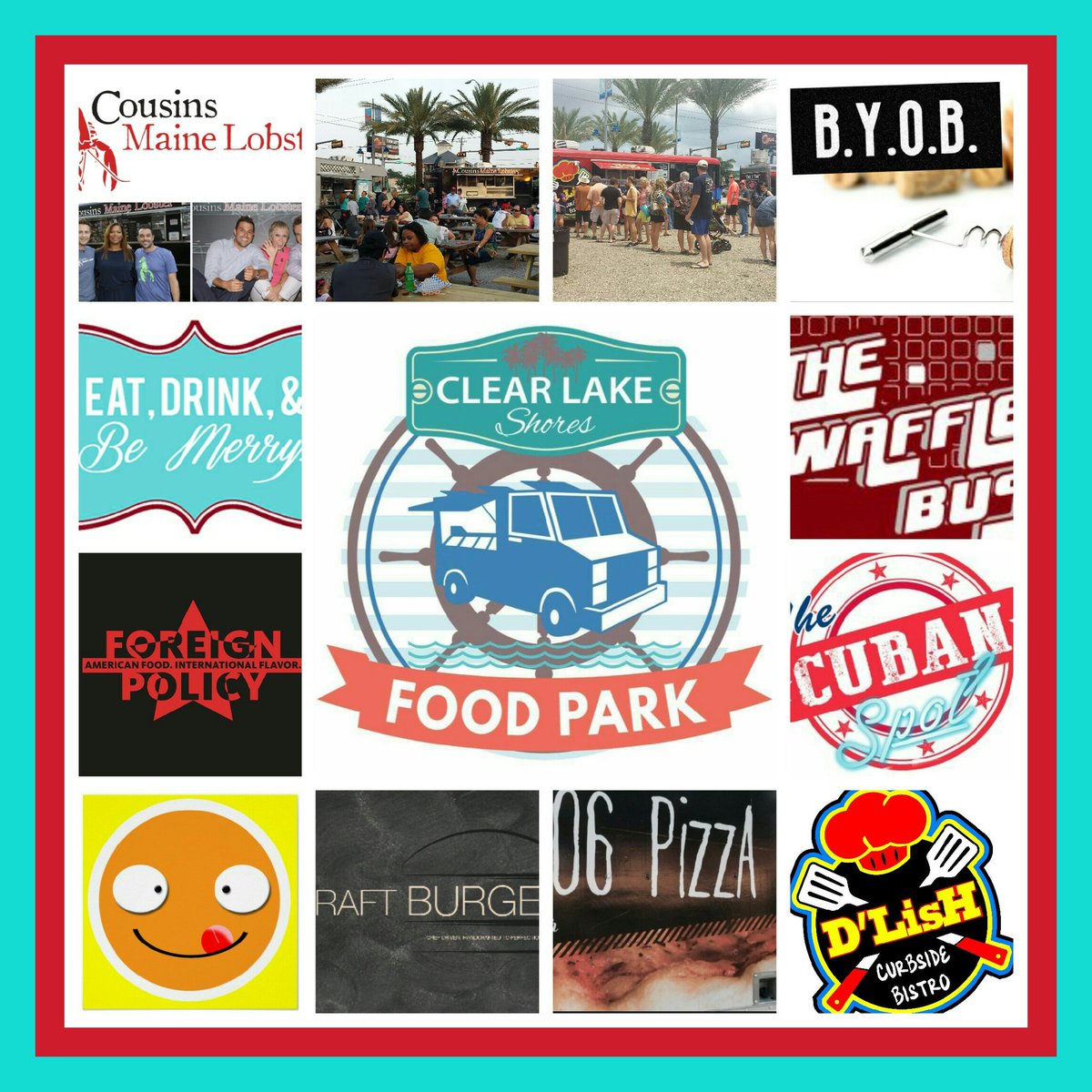 CLSFOODPARK's tweet photo. Weekend's lineup starts Today  @DLishCurbside @TheWaffleBus @thecubanspot @006_pizza @CMLobsterHOU @ForeignPolicyTX https://t.co/jvBr5rswb0