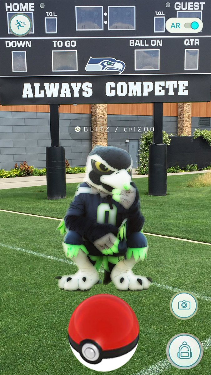 Seahawks's tweet photo. We heard this bird is tough to catch. #PokemonGO https://t.co/kWt9A1Hh5L