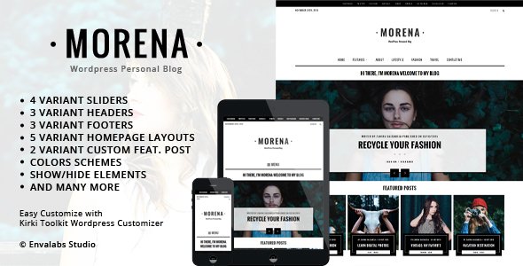 WpWarez's tweet image. Morena - Clean Responsive WP Blog Theme ... - #CleanBlog #Envalabs #PersonalBlog goo.gl/wi3OEM