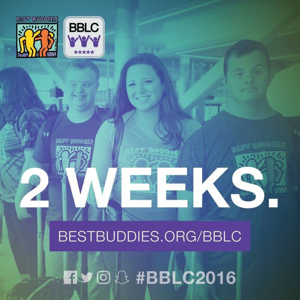 BestBuddiesUT's tweet photo. [2 Weeks] #BBLC2016 #FriendshipElevated https://t.co/nNQ6tGnYRG