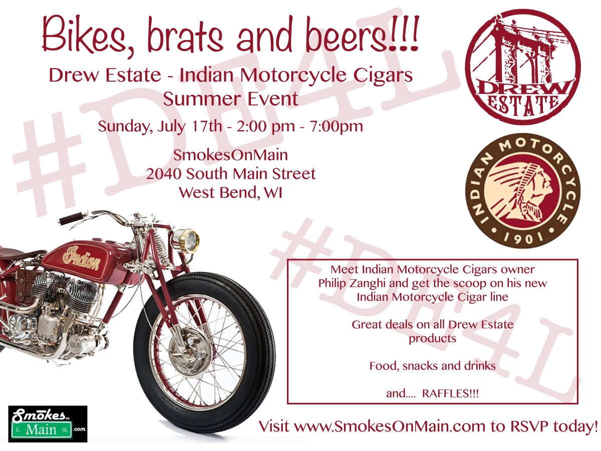 SmokesOnMain's tweet photo. Drew Diplomat Event @SmokesOnMain Sunday, July 17th.
RSVP at https://t.co/XdZwkHUykx today!
#De4L @DrewDiplomat https://t.co/kM21VzIeSp