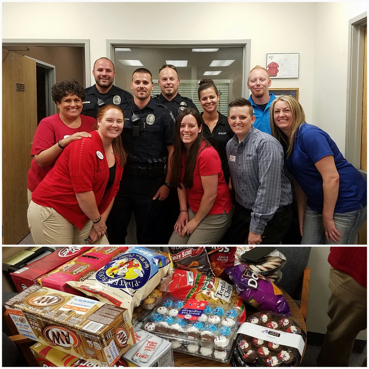 redandkhaki's tweet photo. Community support for our girls and boys in blue! #ThankYou #Target #t1753 #RiverdalePD https://t.co/USg8ld48hd