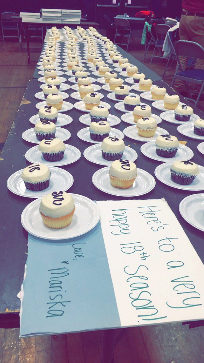 SVUWritersRoom's tweet photo. What a happy surprise! Thanks for the first day cupcakes, @Mariska!! A sweet way to kickoff season 1️⃣8️⃣ https://t.co/FsD75NUHGi