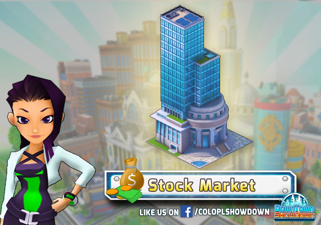 coloplshowdown's tweet image. Produce bigger gold coins with a Stock market in your city!