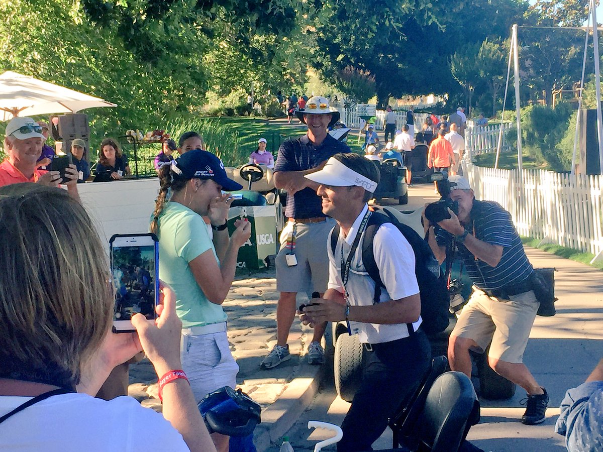Proposal at the U.S. Women's Open! Kasey Petty is engaged. Heck of a way to cap off a championship.