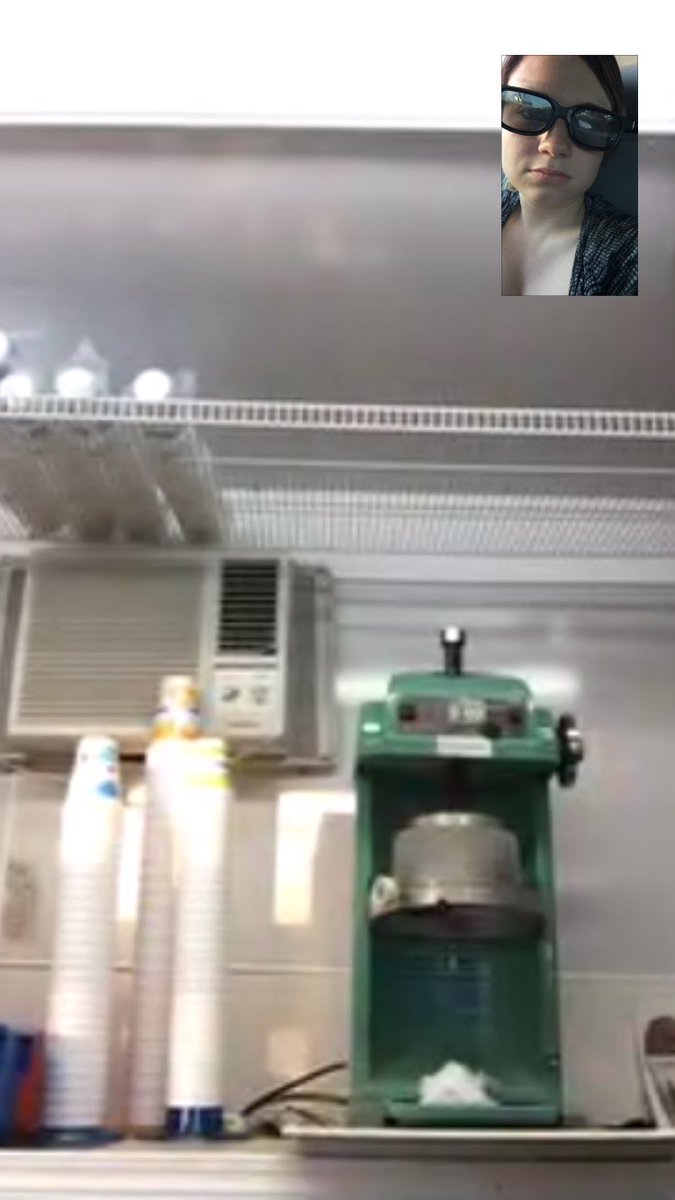 cheri_newell's tweet photo. UPDATE: stranded in a random town. Engine overheated; face timing molly while wearing my rad 3D glasses. Life. https://t.co/OJgLJgSYq8