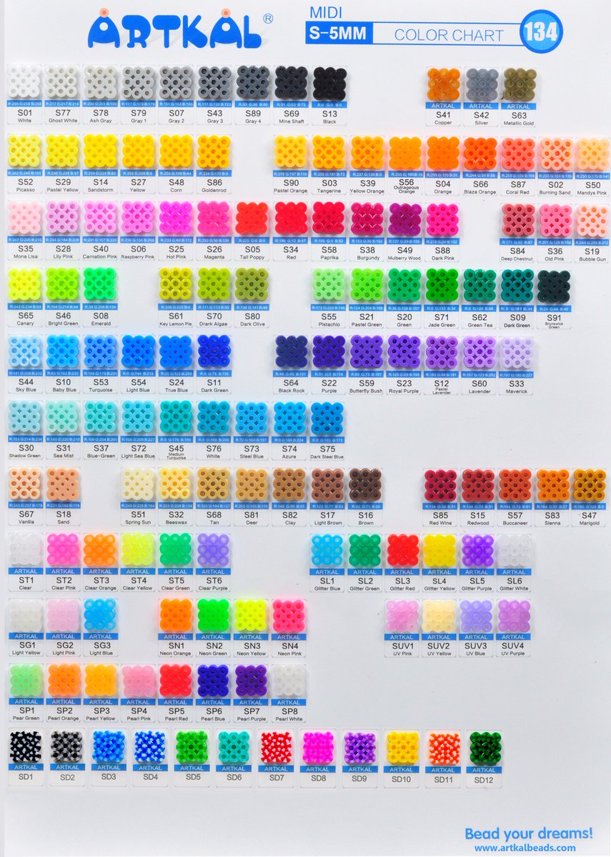 Featured image of post Artkal Beads Color Chart Cheap puzzles buy quality toys hobbies directly from china suppliers artkal beads physical color chart enjoy free shipping worldwide