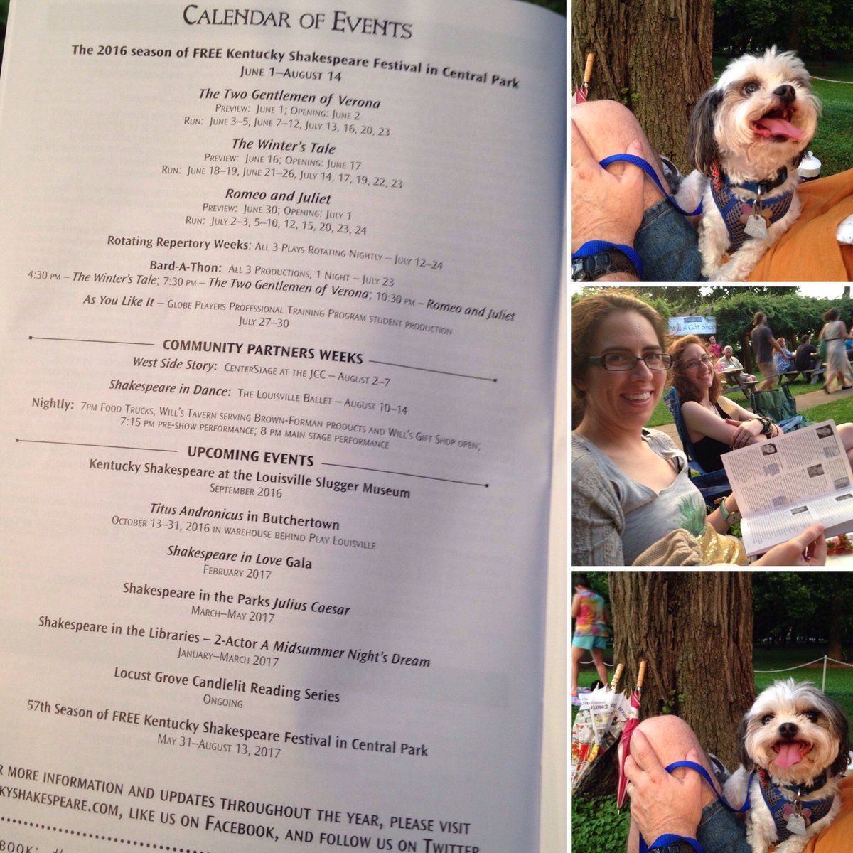 racheldridge's tweet photo. Gizzy is enjoying @kyshakespeare as much as we are! #OutdoorTheater #OutdoorFun #KeepWillFree https://t.co/EYcOOz26BT