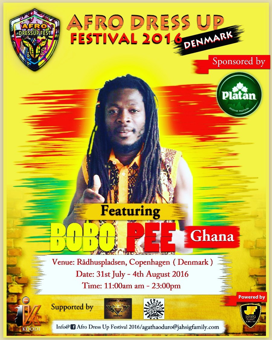 wickedqueenJ's tweet photo. Afro Dress Up Festival 2016 introduce to you Our 9th Artist Who will be performing live On Stage #BOBOPEE from GHANA https://t.co/Xy1hKYFlNO