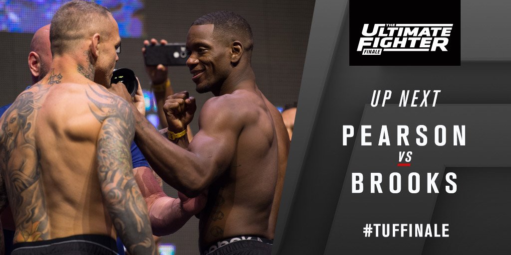 ufc's tweet photo. Coming up next: @RossTheRealDeal welcomes @IllWillBrooks86 to the Octagon for the first time! #TUFFinale https://t.co/Nz6RBik4tj