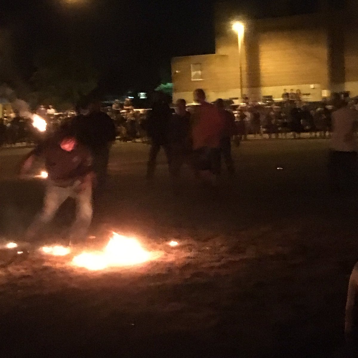 Gayaweowih's tweet photo. Fireball is intense! Those Tuskys don't mess around. Young men take the Friday night W. #FireBall #NativeGame https://t.co/IuCJskCOMZ