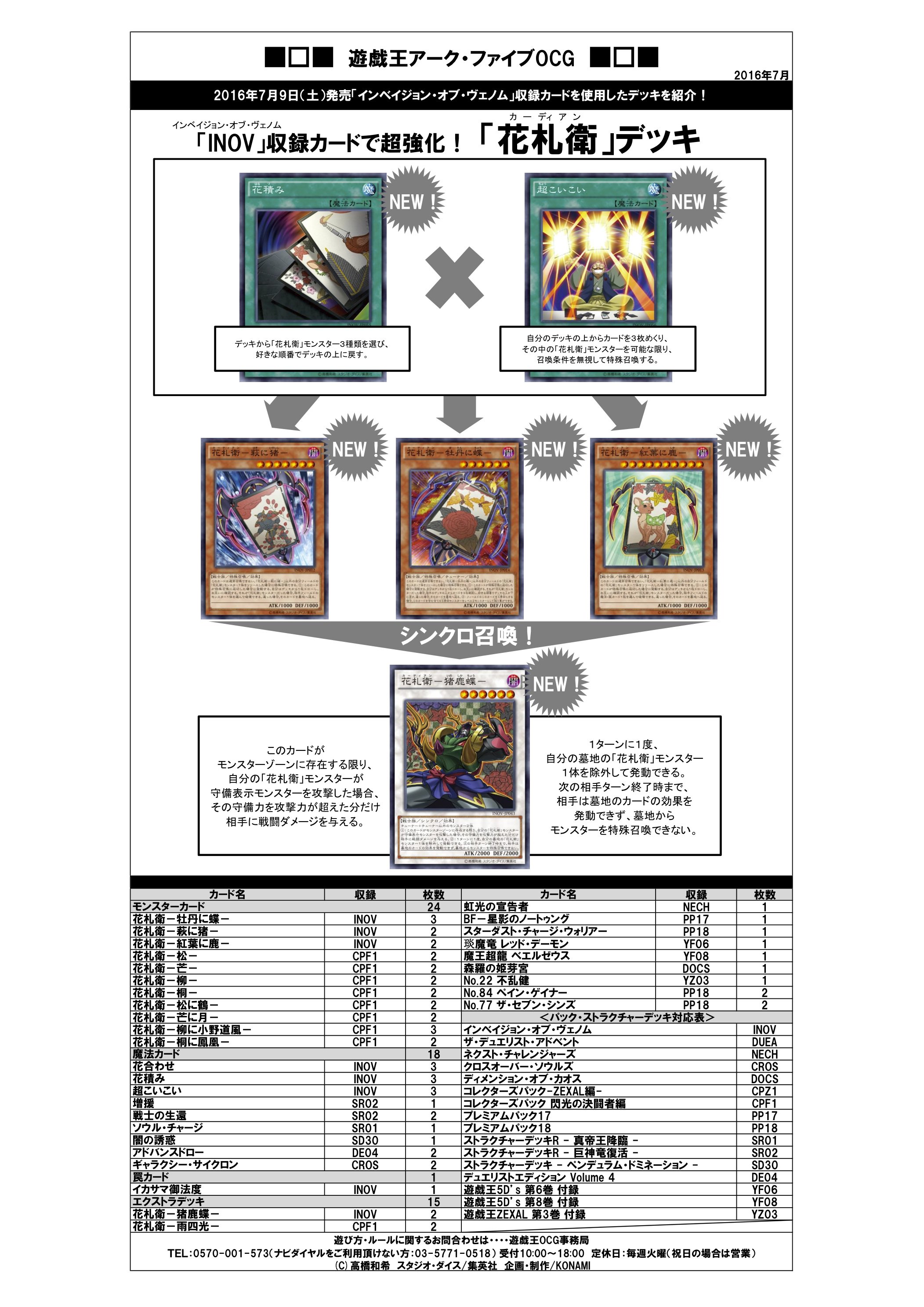 公式 遊戯王ocg デッキ レシピ紹介 本日7 9 土 発売 インベイジョン オブ ヴェノム 収録新カードを組み込んだ 花札衛 カーディアン デッキレシピを紹介 超こいこい 商品hp T Co 1nmrw42vnj T Co Rlawvognzk Twitter