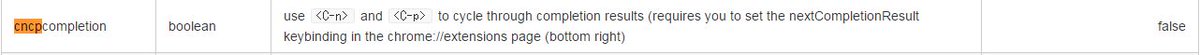 typetonk2's tweet image. cncpcompletionとextensionのショートカットを設定すると、&amp;lt;C-n&amp;gt;,&amp;lt;C-p&amp;gt;で補完候補選択出来るらしい。CentBrowserで試して駄目だったけど。 #cVim