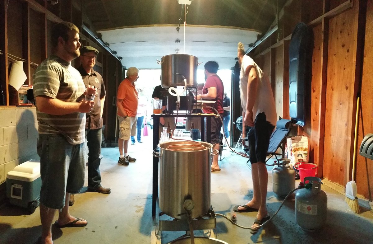 Perfect night for brewing! Don't mind Matt. He moved when the picture was taken.
