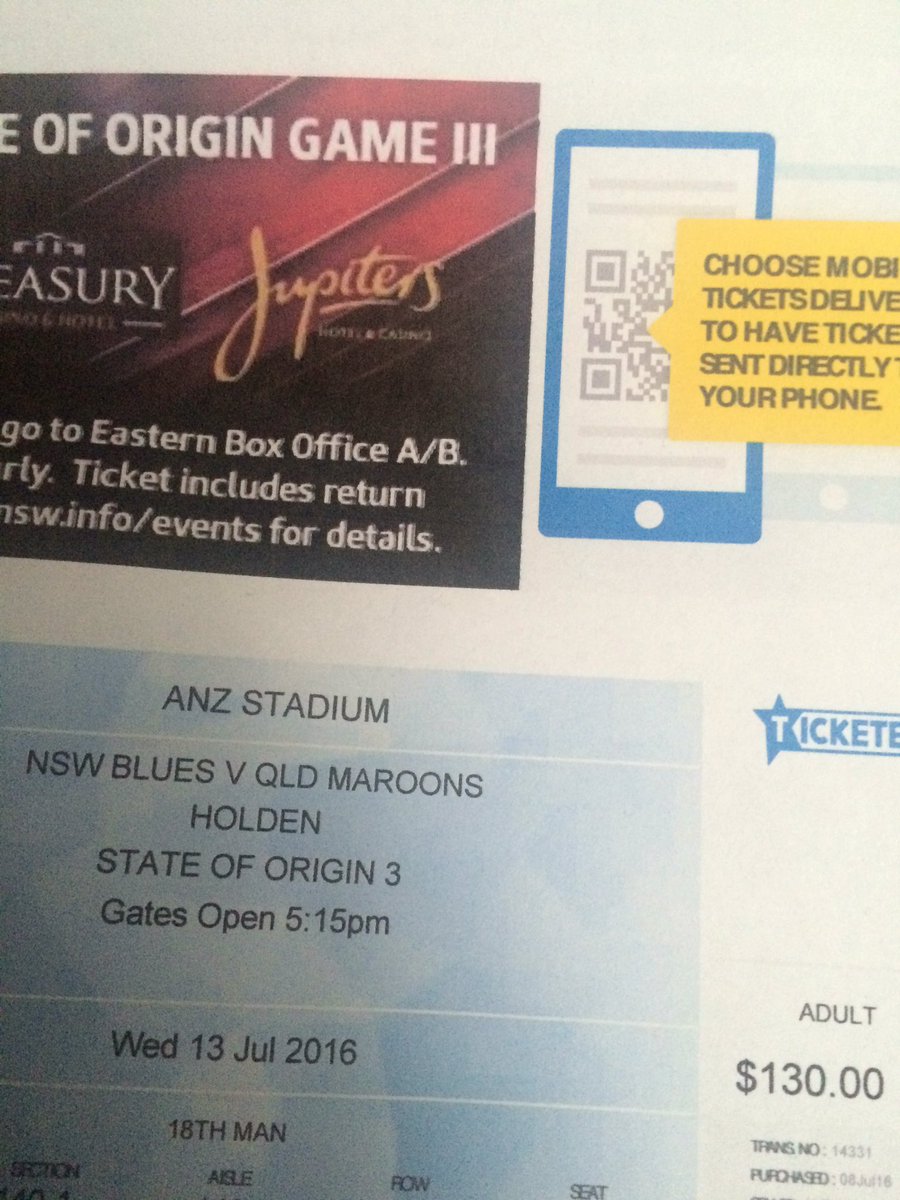 So I call <a href="/Ticketek_AU/">Ticketek Australia</a> to get #companion ticket to <a href="/NRL/">NRL</a> #stateoforigin &amp; get charged 3x the amount they cost online?