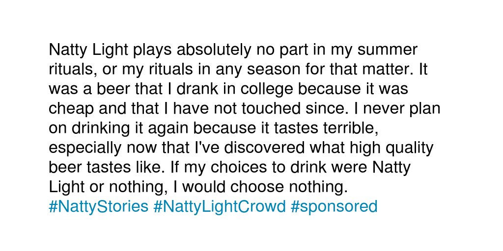Tell us about your summer rituals featuring Natty Light. #NattyStories #NattyLightCrowd #sponsored