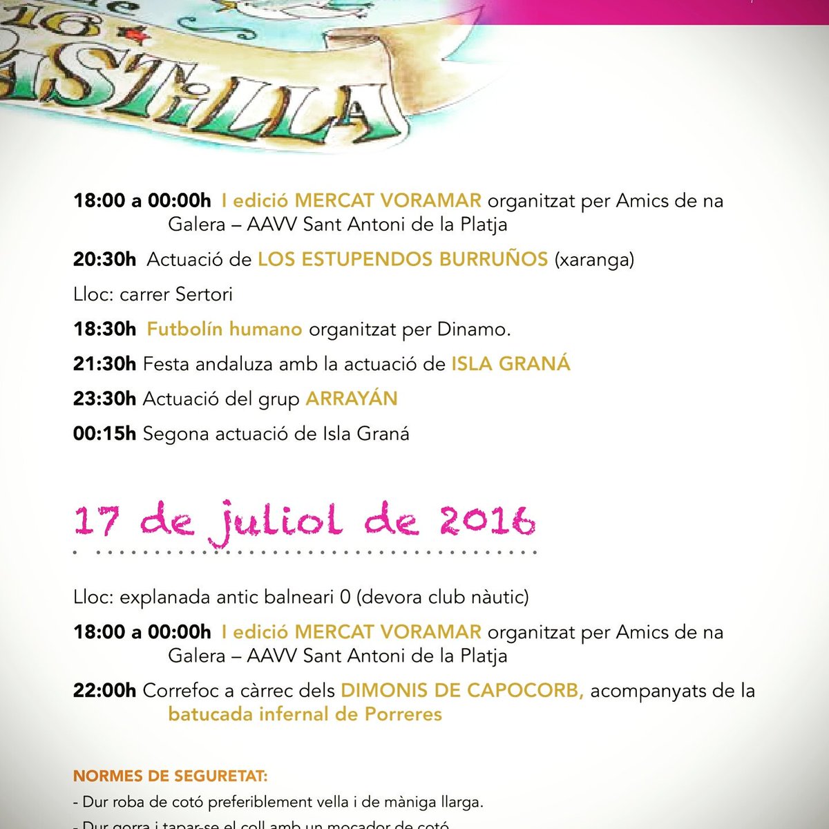 #correfoc a #canpastilla 17 de juliol, un any mes vos esperam a tots 🔥🔥🔥🔥 #dimonisdecapocorb #porreresbatucada