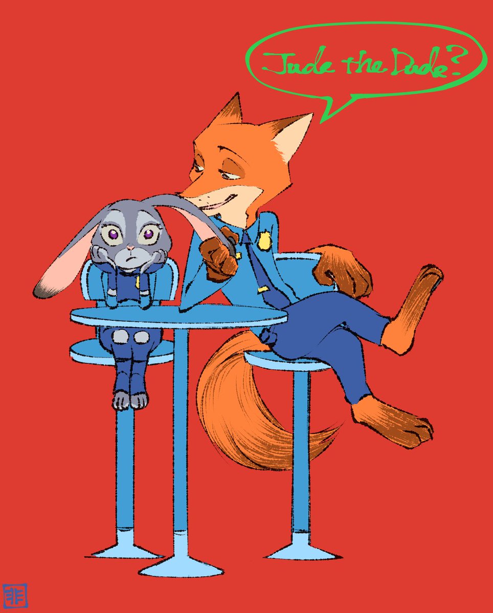 字幕版のjude The Dudeって愛称可愛い ズートピア ニクジュディ 否アラズのイラスト