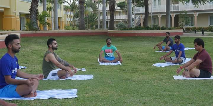 HASHCINEMA.COM on Twitter: "#india team outdoor yoga session ...