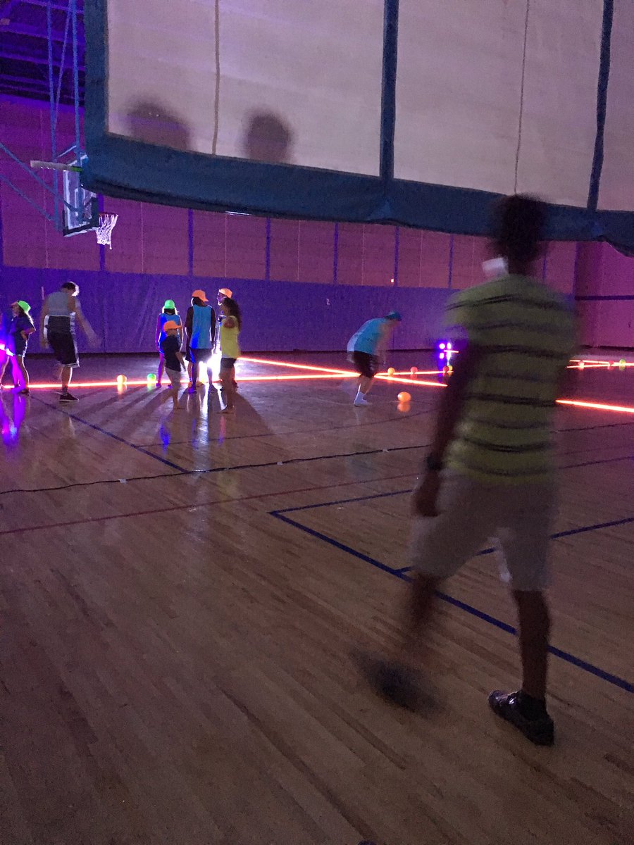 LandonDowden's tweet photo. A little blacklight dodgeball to end our day. #LATech2 https://t.co/LlvzhcQOP4