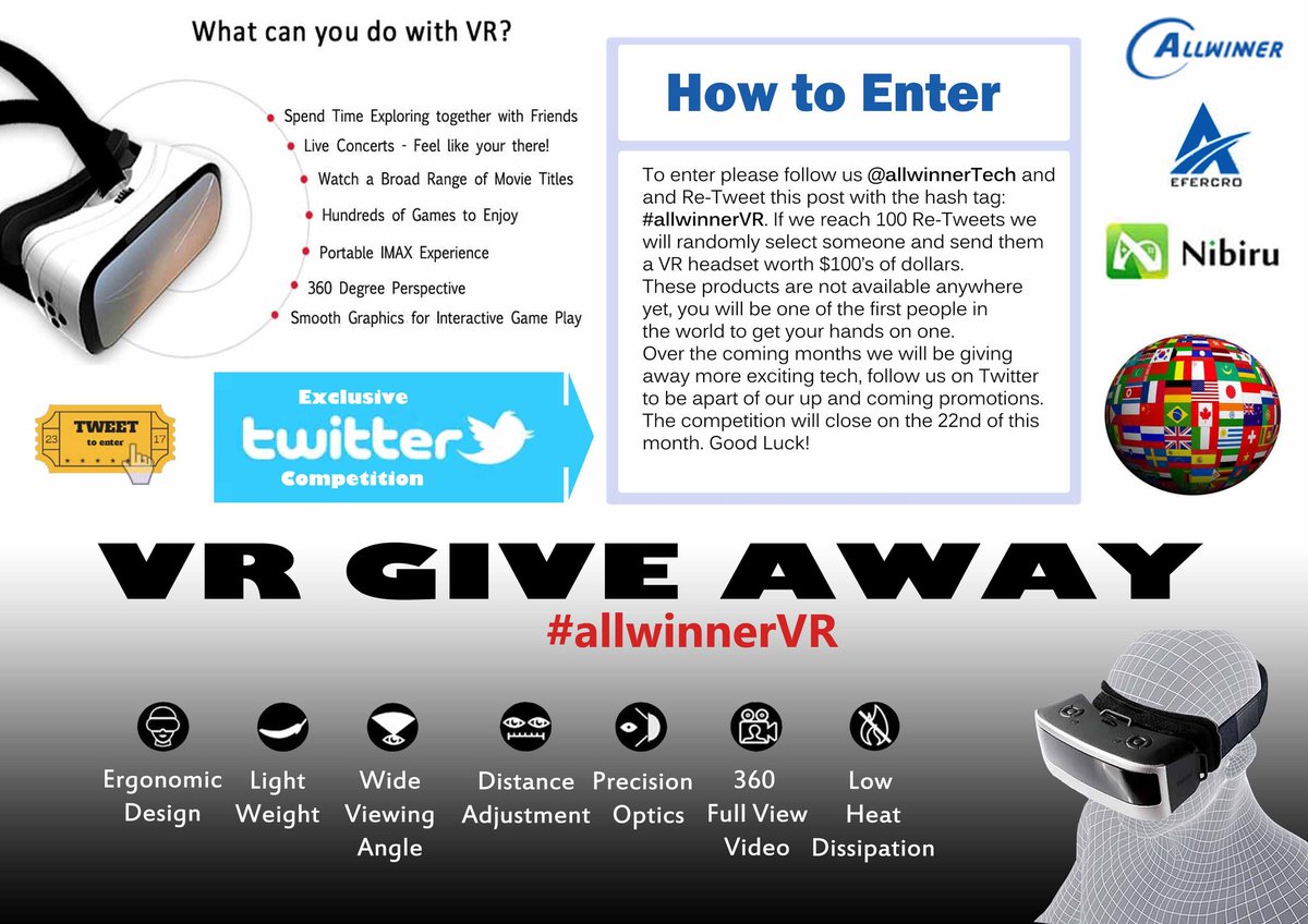 Go to <a href="/AllwinnerTech/">Allwinner Technology</a> and check out our #competition to #win an all in one #virtualreality headset. Be the 1st own 1!