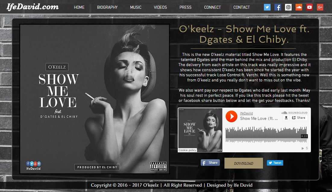 SusannXx_'s tweet photo. Y'all should check out @IfeDaviid's new website https://t.co/gDw2lIRrAP
And cop his new single #ShowMeLove. #Okeelz. https://t.co/XSidhaEoaM