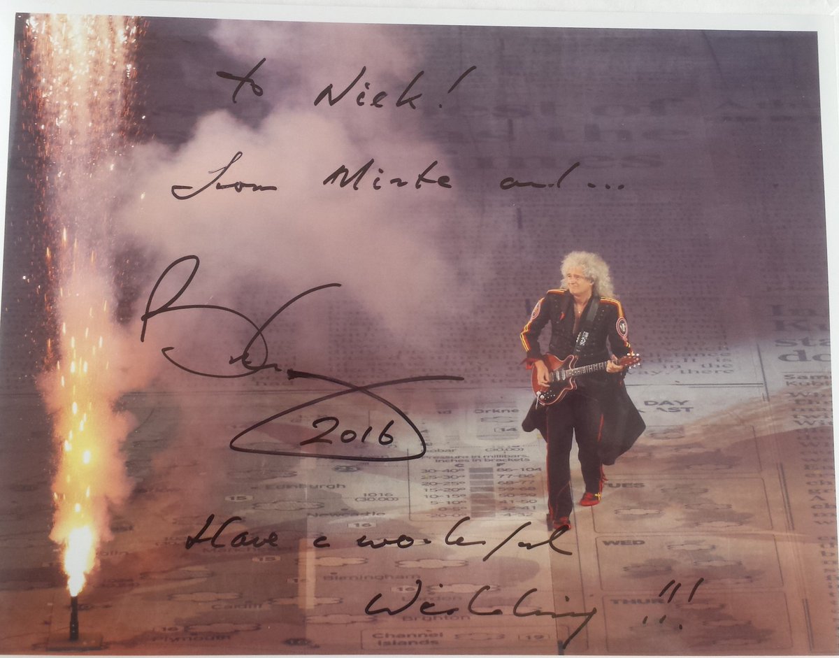 I got this message from my hero <a href="/DrBrianMay/">Dr. Brian May</a> for my wedding! I can't explain how much it means to me!Thank you Brian!