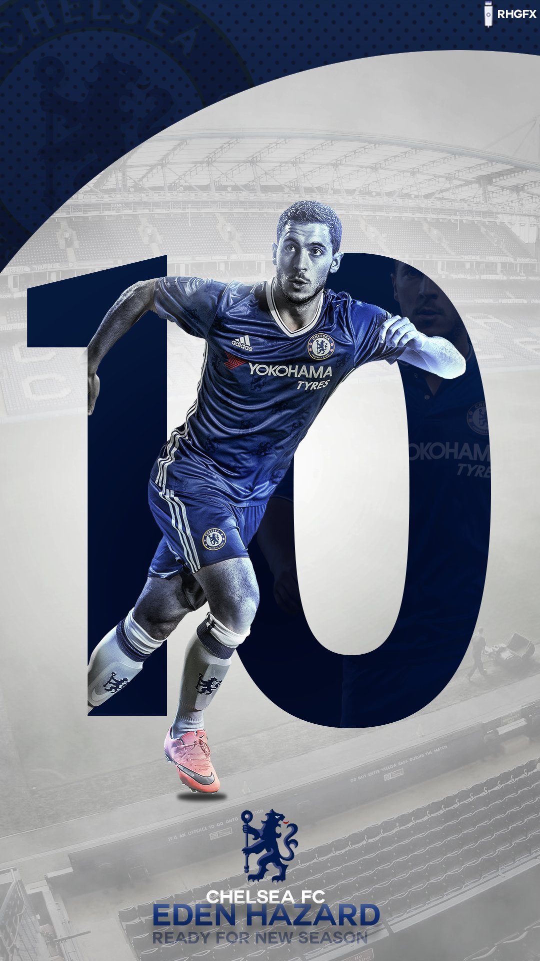Eden Hazard Signiertes Foto Display Chelsea FC - Montiert & Rahmungsbereit