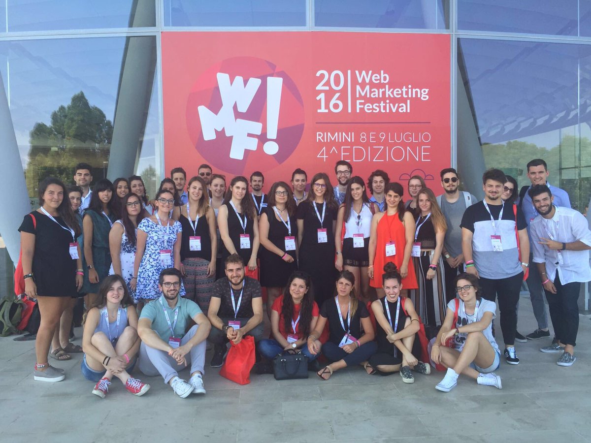 IUS_VE's tweet photo. Gli studenti universitari di #webmarketing e #comunicazione a @ilfestival | Sempre al TOP #IUSVEsocialTeam #wmf16 https://t.co/mAMvNwWzqJ