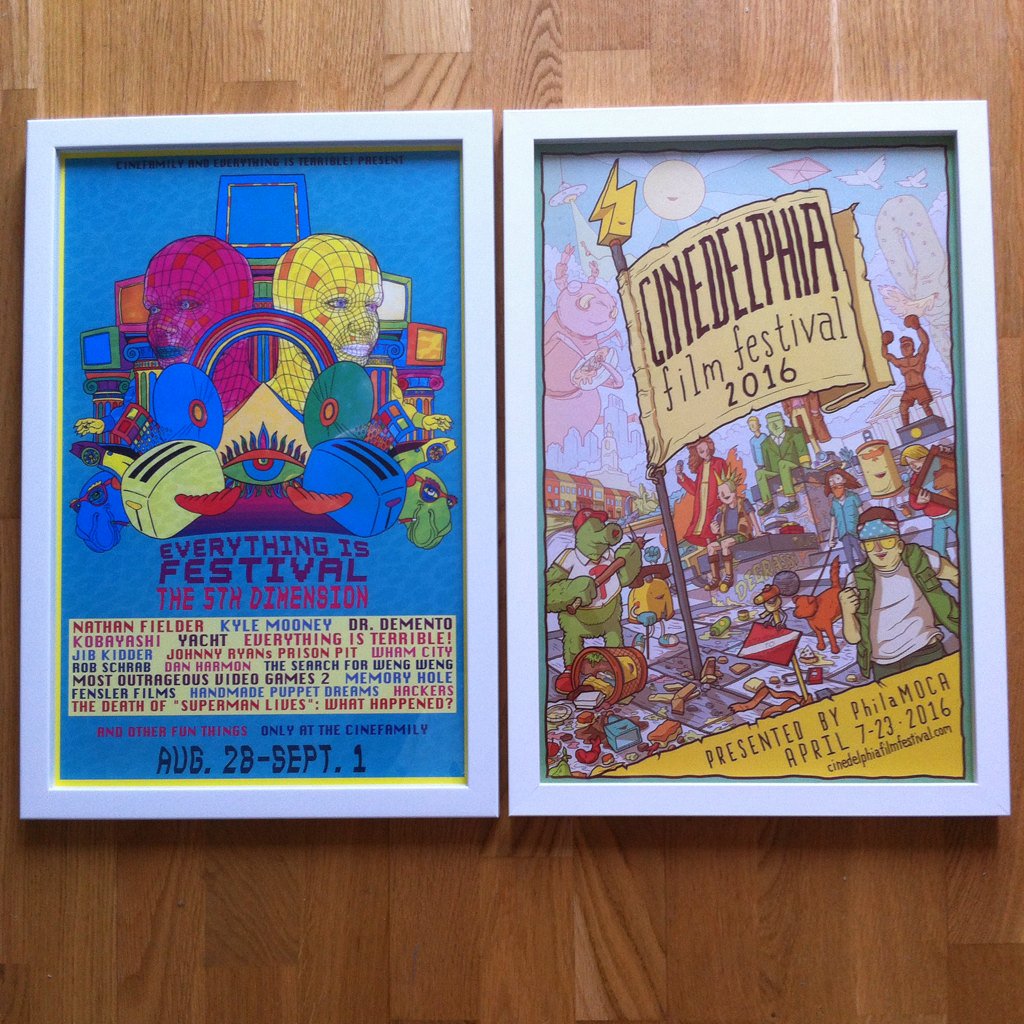 TheDukeMitchell's tweet photo. Back from the framers with some @E_I_T &amp; @CinedelphiaFF memories! https://t.co/nNMTIJqvFM