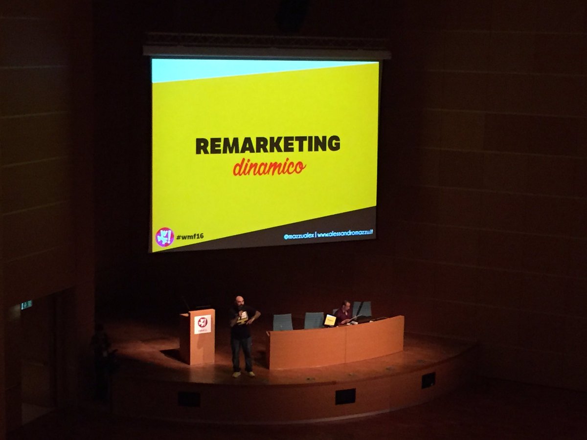 WeBoxStudio's tweet photo. Partiamo con il secondo round di @ilfestival con @mazzualex e il #remarketing al #wmf16 https://t.co/OnYvGW9DrV