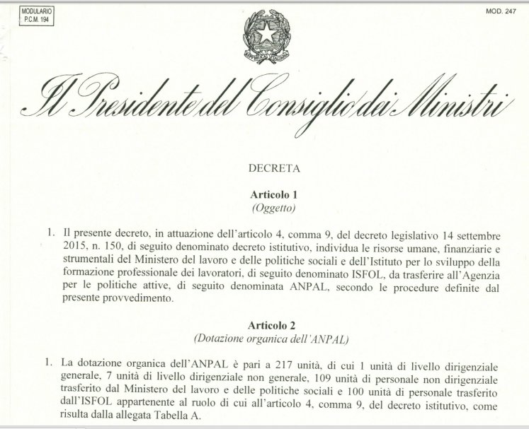 bollettinoADAPT's tweet photo. Dotazione organica dell'#ANPAL > individuate risorse umane, finanziarie e strumentali: https://t.co/neUnQJPEpH https://t.co/KxUnAxYX1r