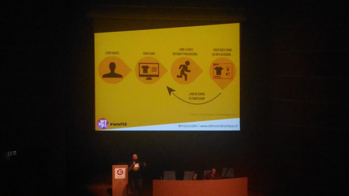 ireschilla's tweet photo. Come funziona il #remarketing? Ce lo spiega @mazzualex al #wmf16 https://t.co/GlV392TmXO