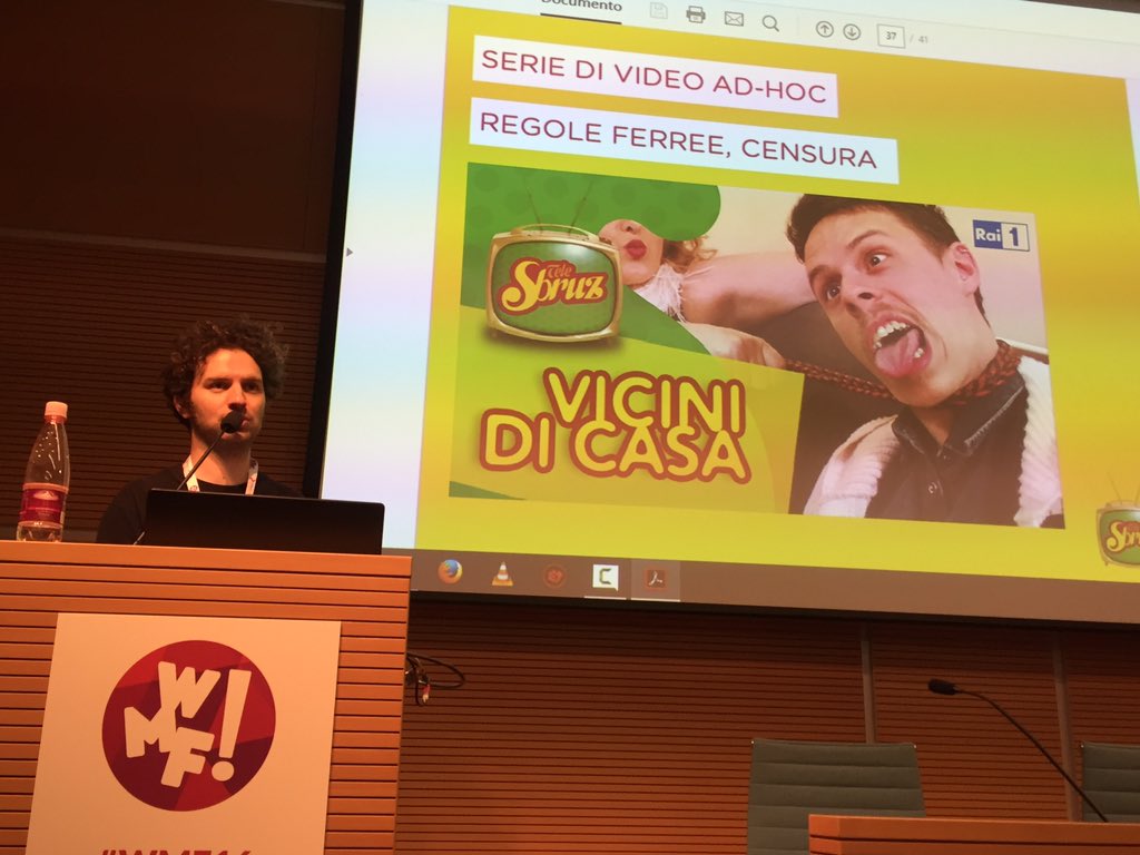 iLinkMediaIt's tweet photo. @TeleSbruz al #wmf16 youtube e' stato il nostro trampolino di lancio #videomarketing https://t.co/tdJl1HlgoL