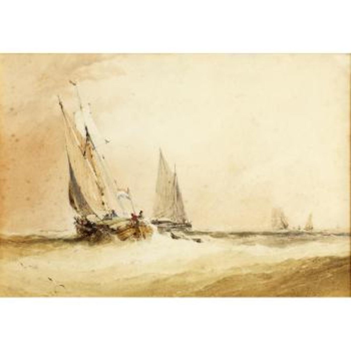 callow_art's tweet image. Fishing Vessels at sea, 8×12in, Sold for $491 USD #williamcallow auctionclub.com/public/histori…